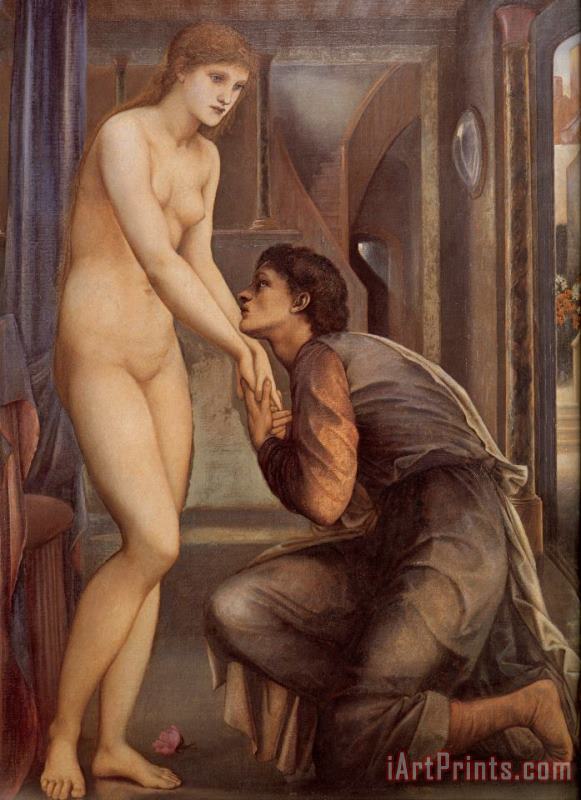 Pygmalion And The Image IV &#173; The Soul Attains [detail] painting - Edward Burne Jones Pygmalion And The Image IV &#173; The Soul Attains [detail] Art Print